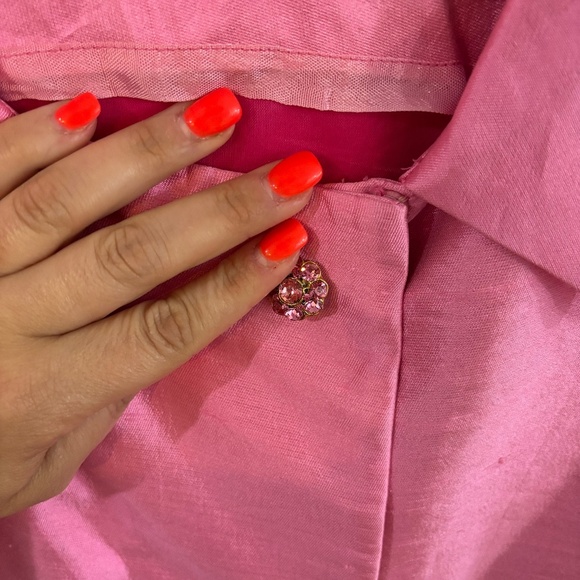 Unreal pink (slightly metallic ) 1960s 70s mod dress - Picture 3 of 8